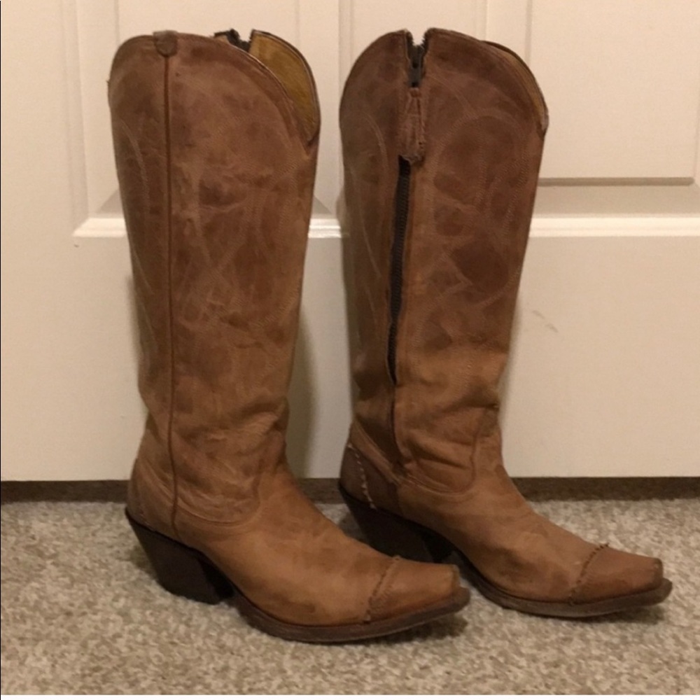 Tony Lama side zip cowboy boots